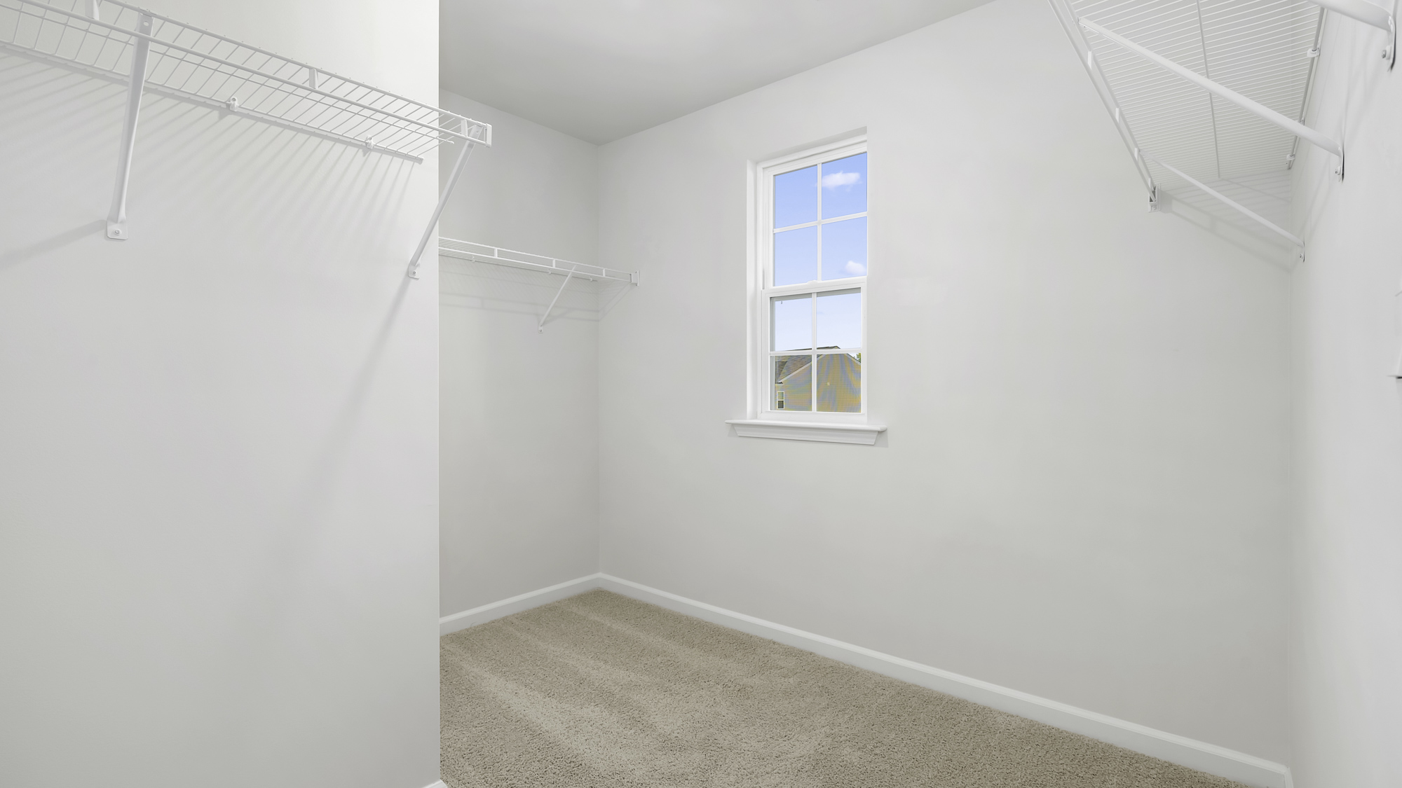 walk in closet with window