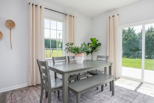 dining area with sliding glass doors