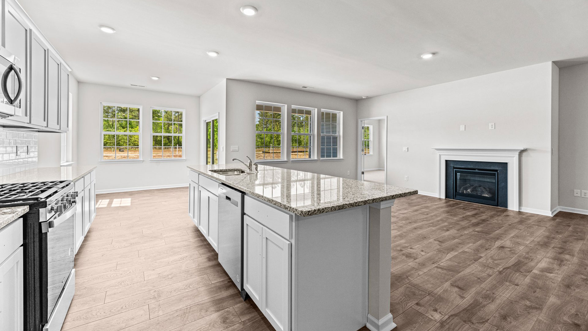 kitchen with granite countertops