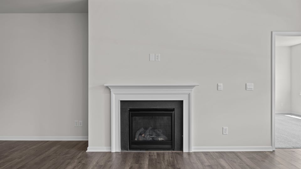 living area with fireplace