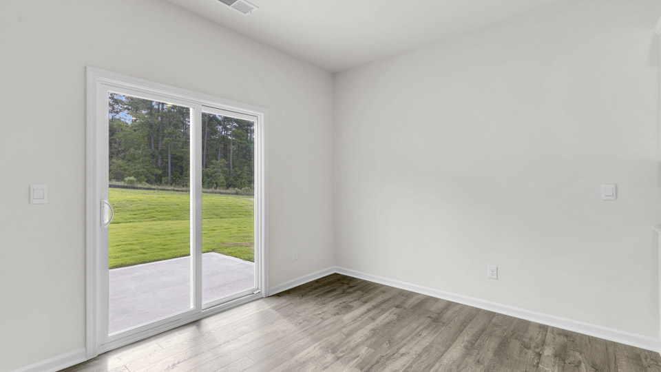 dining area and patio door