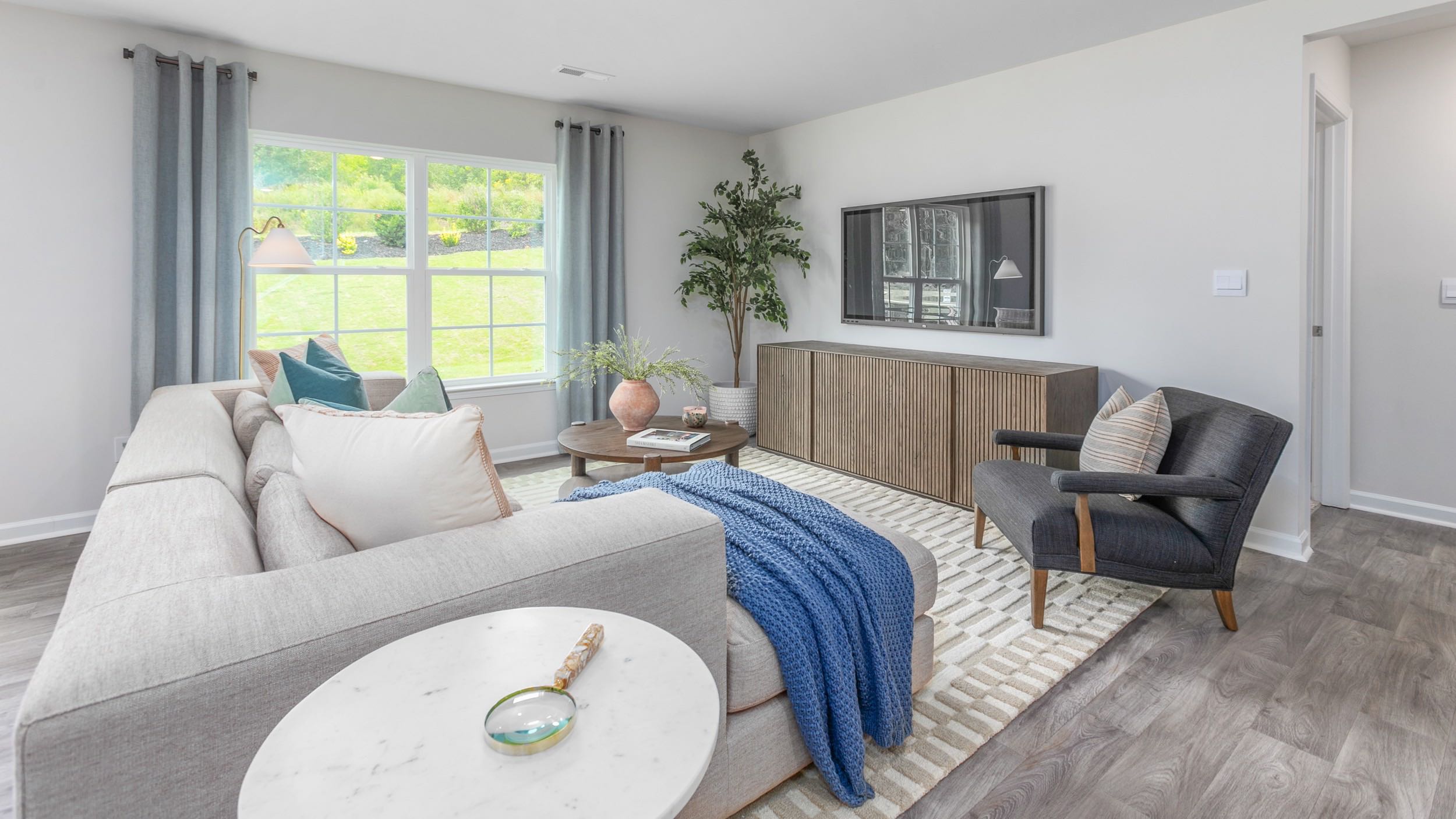 living room with window