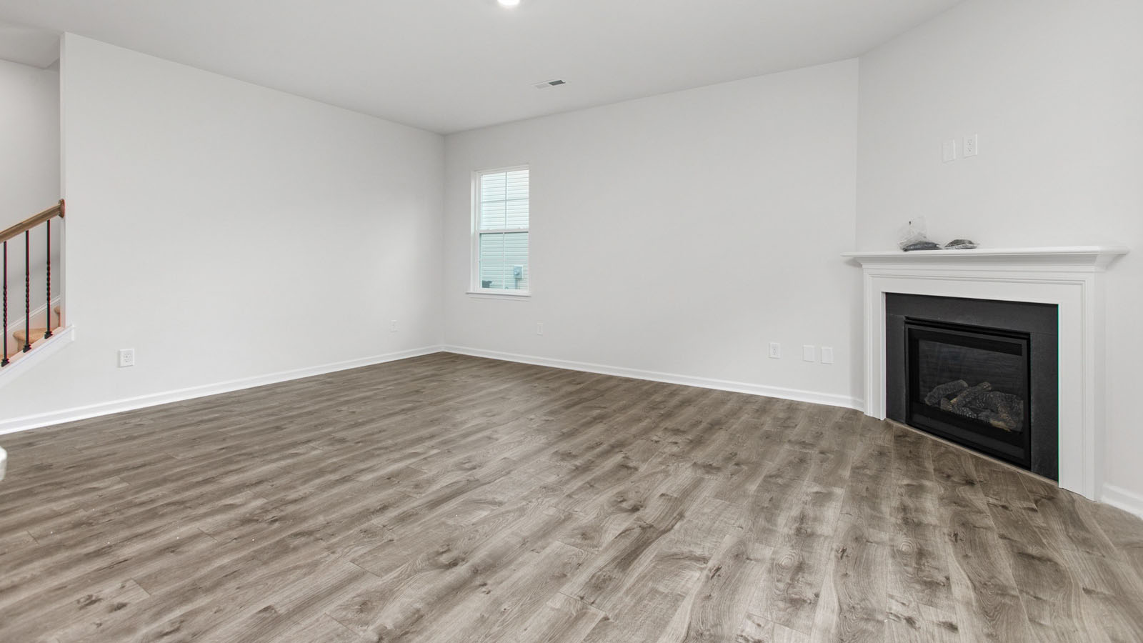 living room with fireplace