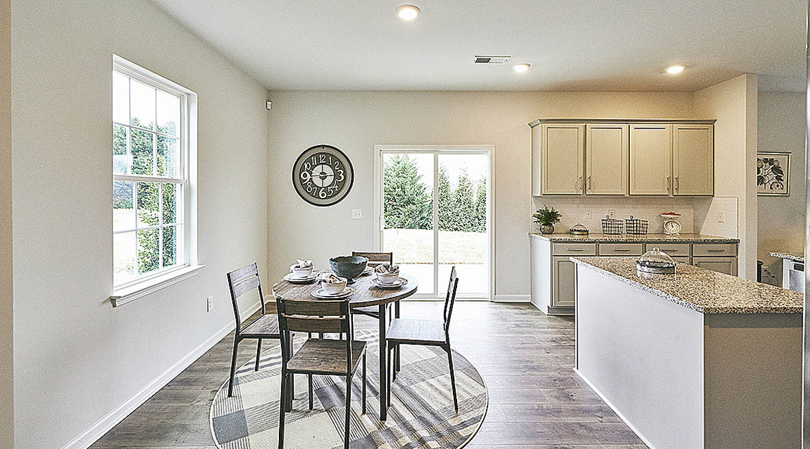 dining area with sliding glass doors