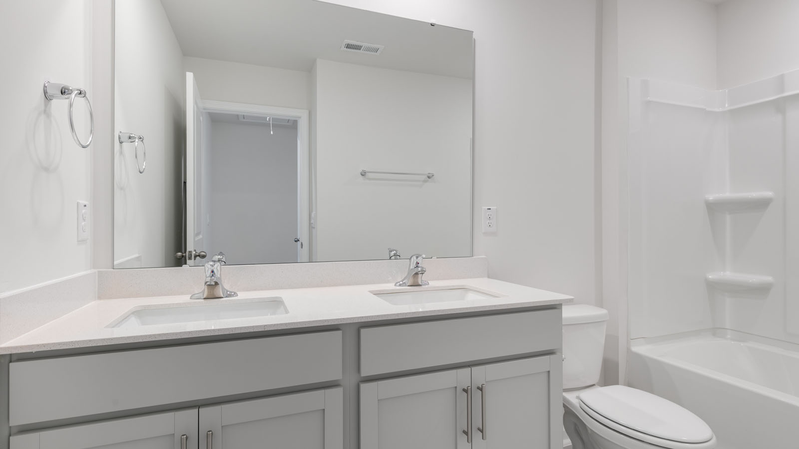 Secondary bath with tub shower combo