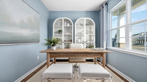 Office with french doors