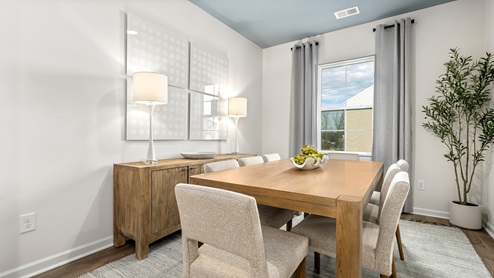 dining room with one window