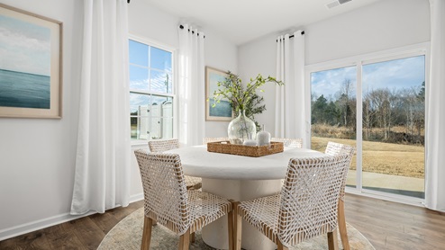 breakfast area with a sliding glass door