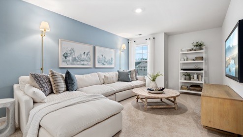 loft located upstairs with one window