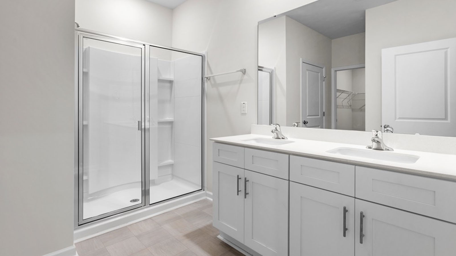 primary bathroom with tub shower and sink view