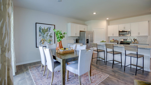 dining area with sliding glass doors