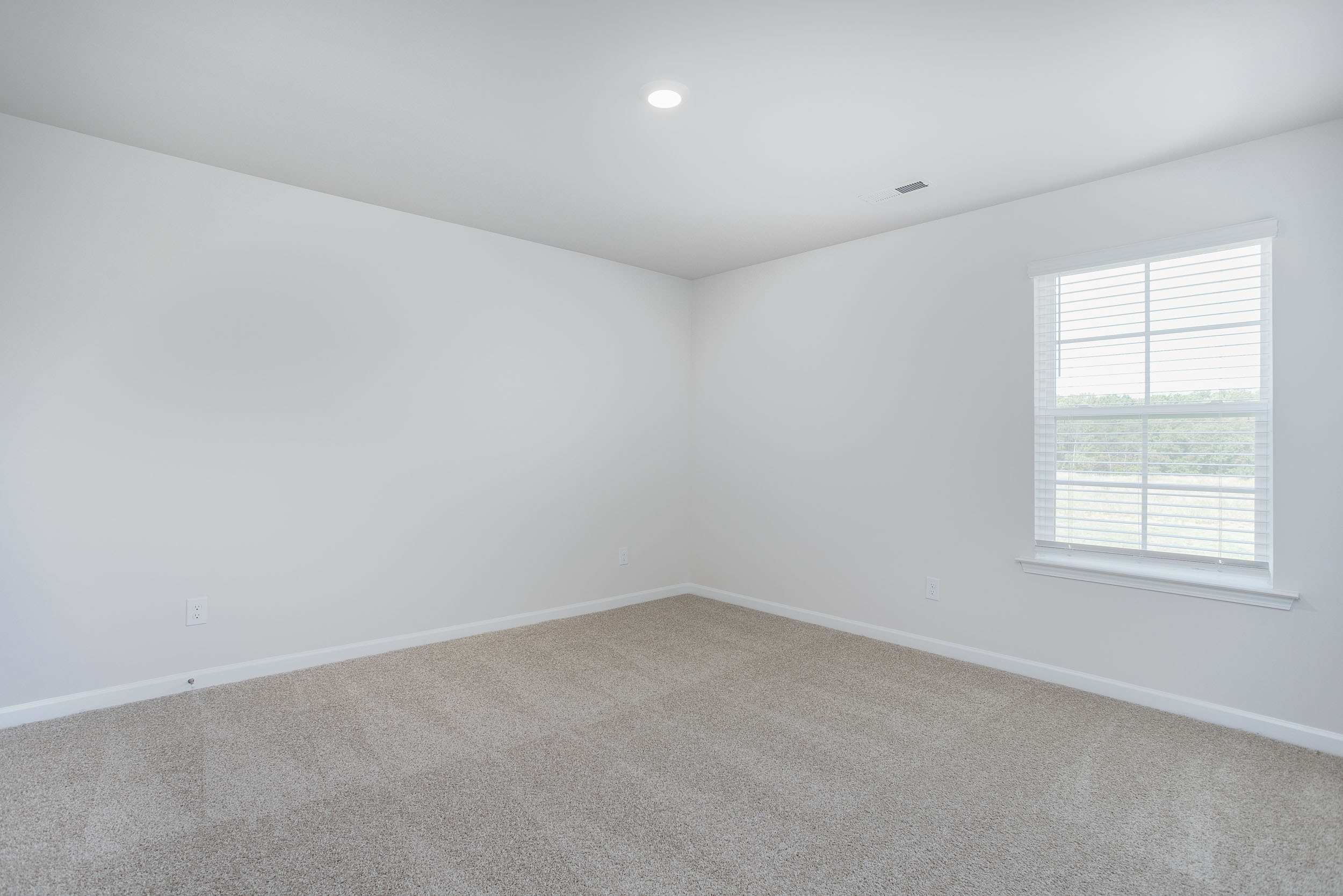 bedroom with carpet and natural light