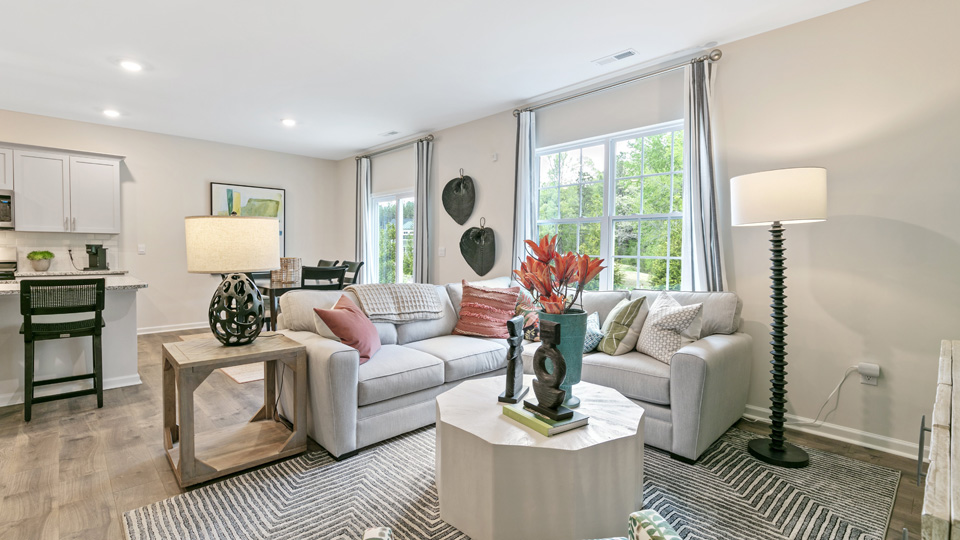 living room with window