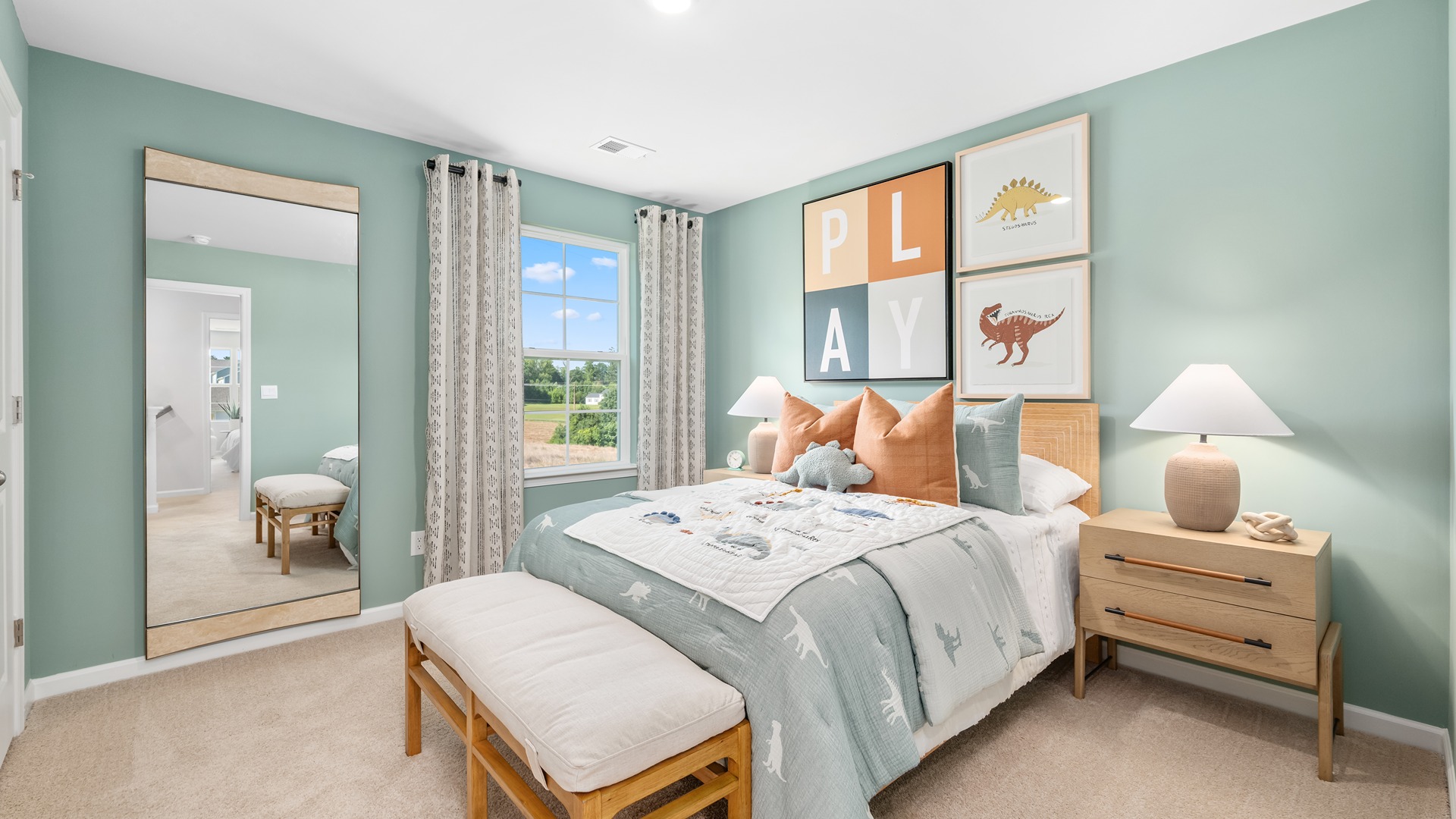 secondary bedroom with windows