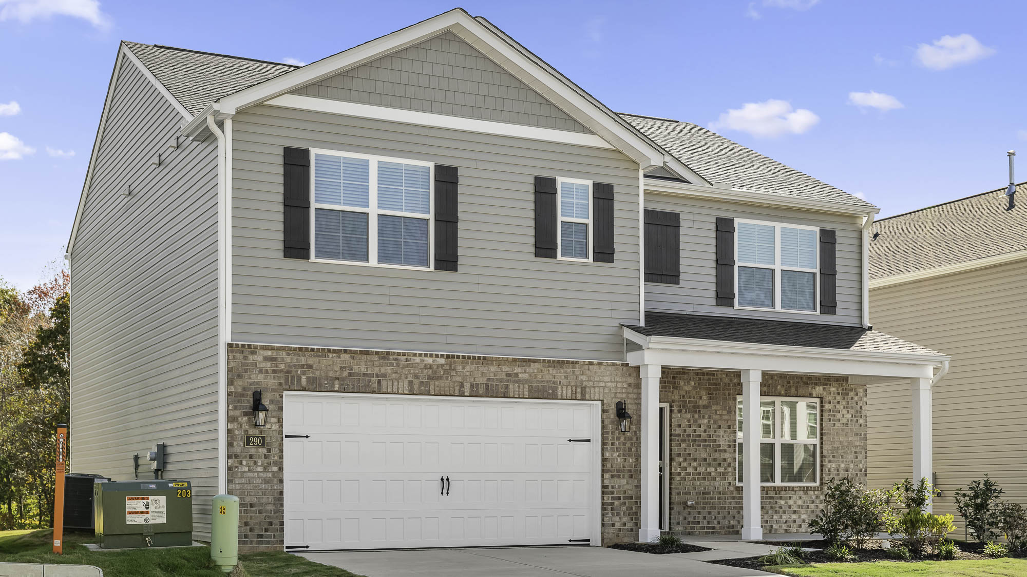 exterior view of model home