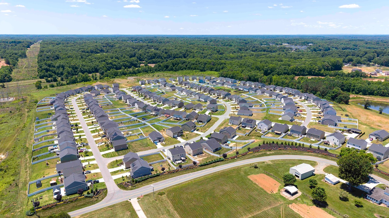 aerial view of community