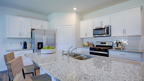 Kitchen close up view with granite countertops