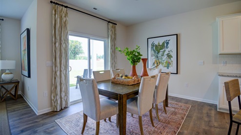 dining area with sliding glass doors