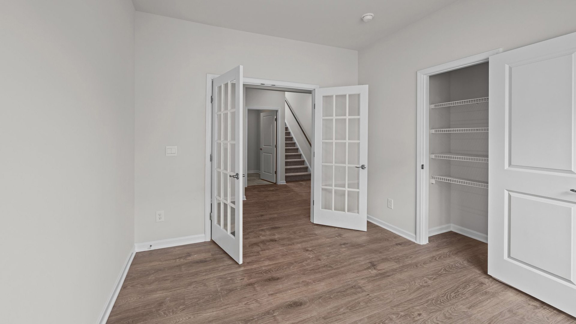 Office with French doors