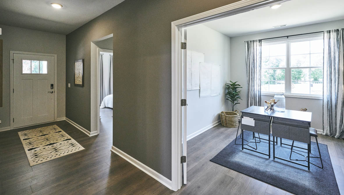 foyer with revwood floor