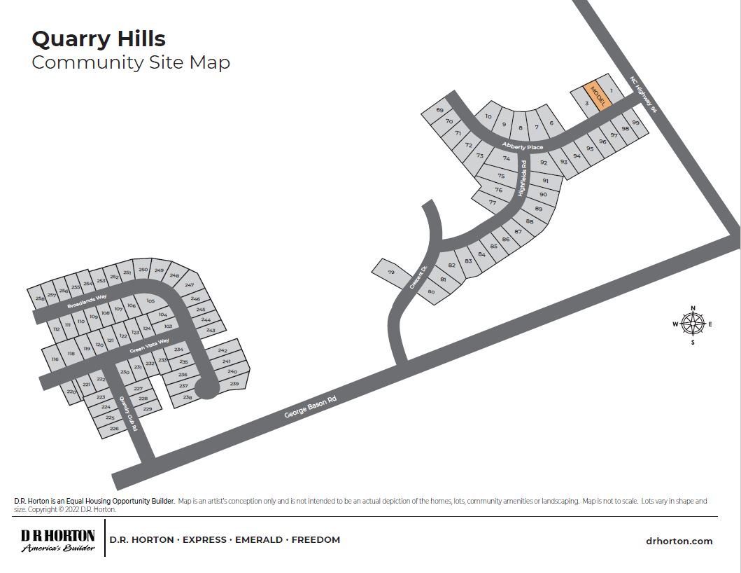 New Homes in Quarry Hills Freedom Swepsonville, NC D.R. Horton