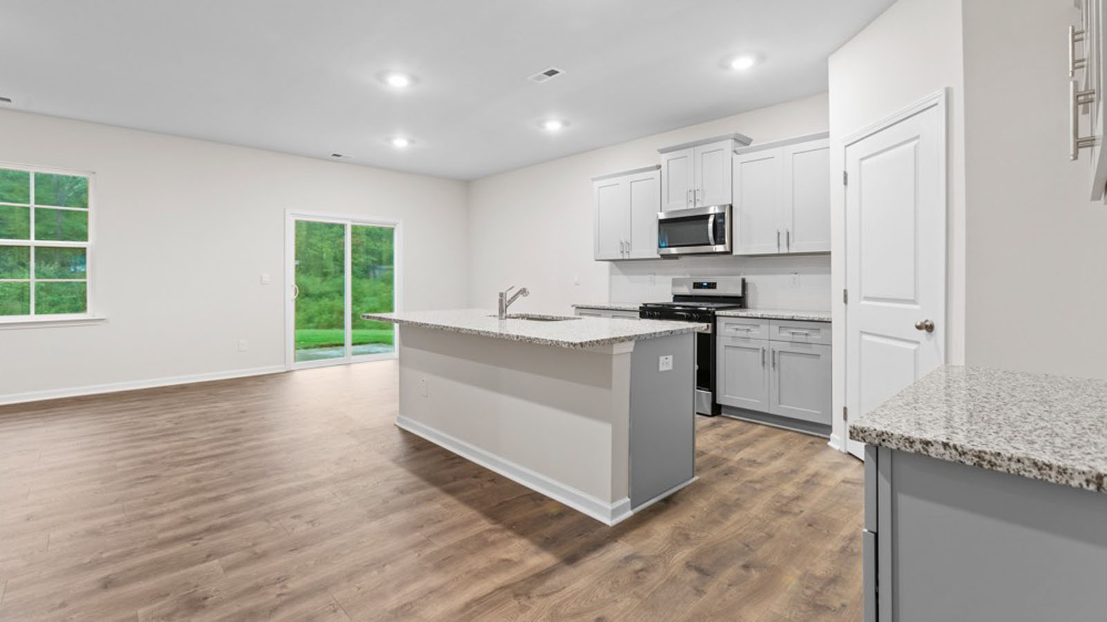 stepping into the kitchen