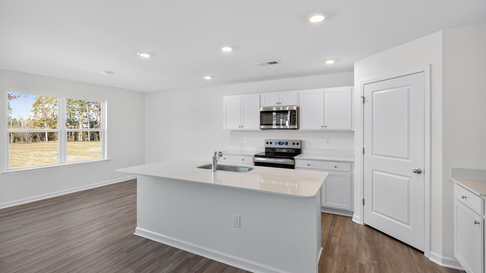 side view of kitchen