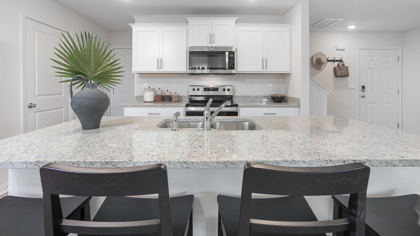 kitchen with granite countertops