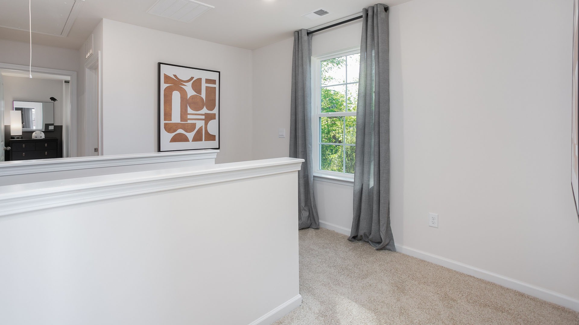 view of top of the stairs