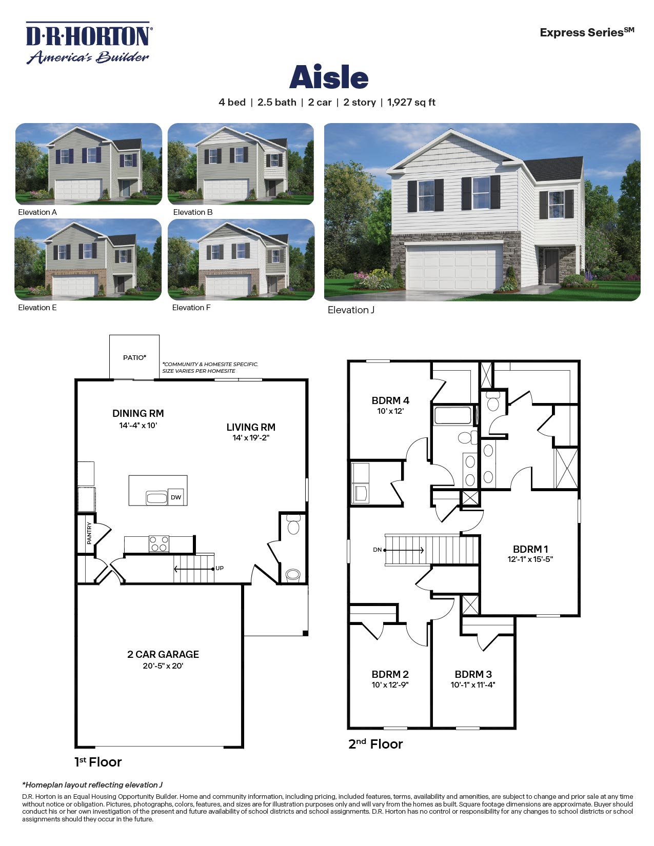 Floorplan for the Aisle home that is two story