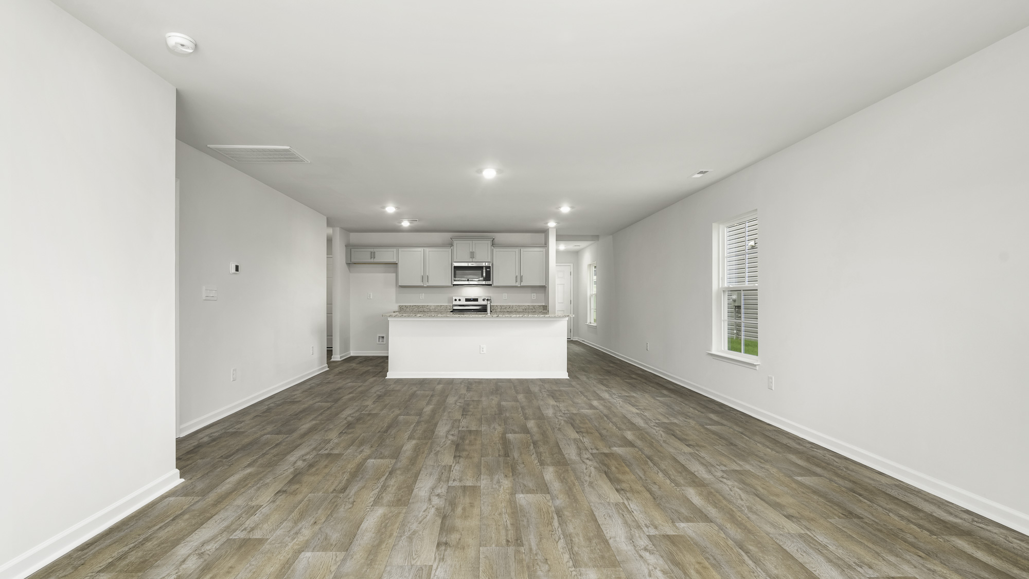 living room and kitchen