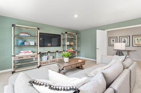 bonus room with French doors and carpet