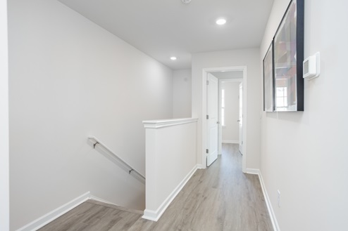 upstairs