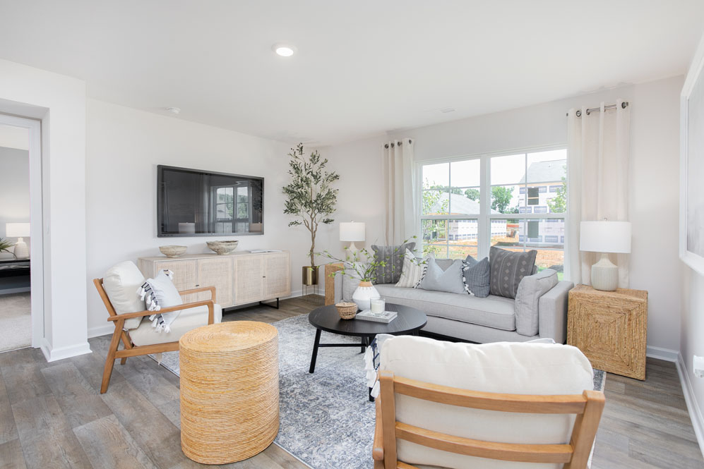 living room with window