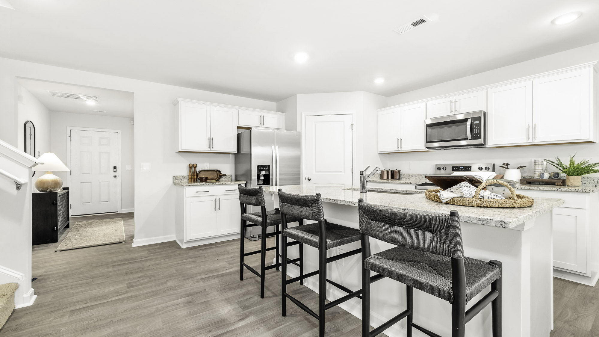 kitchen and view of entryway