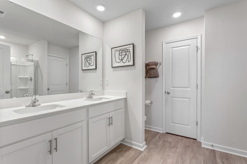 Primary bathroom with stand up shower