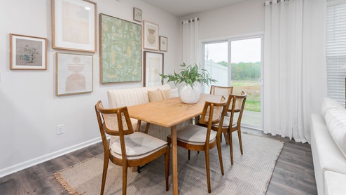 dining area with sliding glass doors