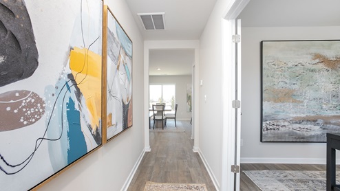 Front door with vinyl floors