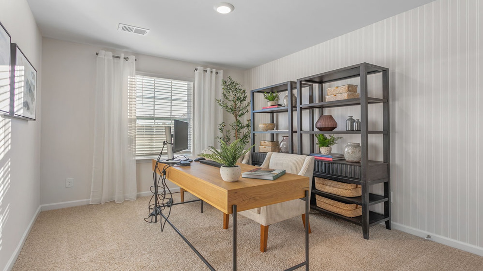 office set up as a bedroom