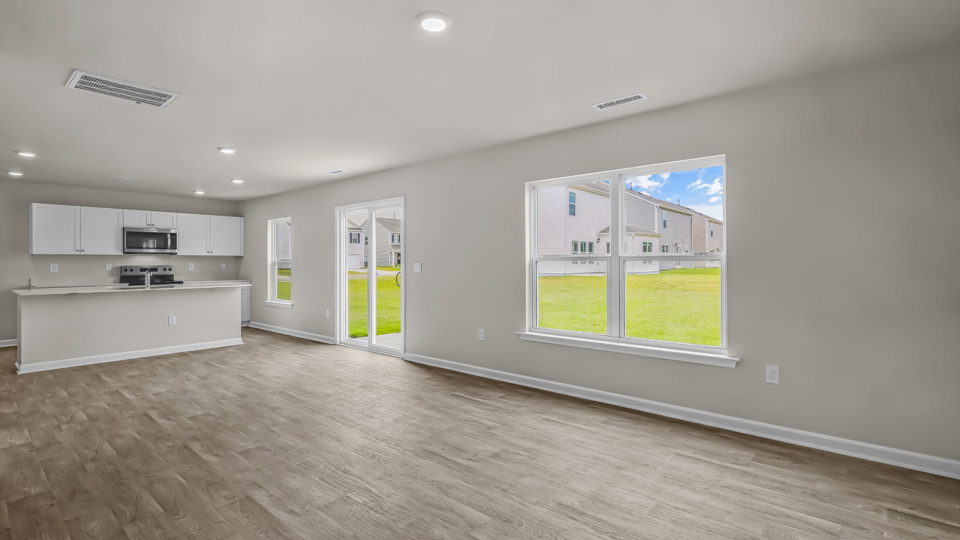 kitchen and dining area view