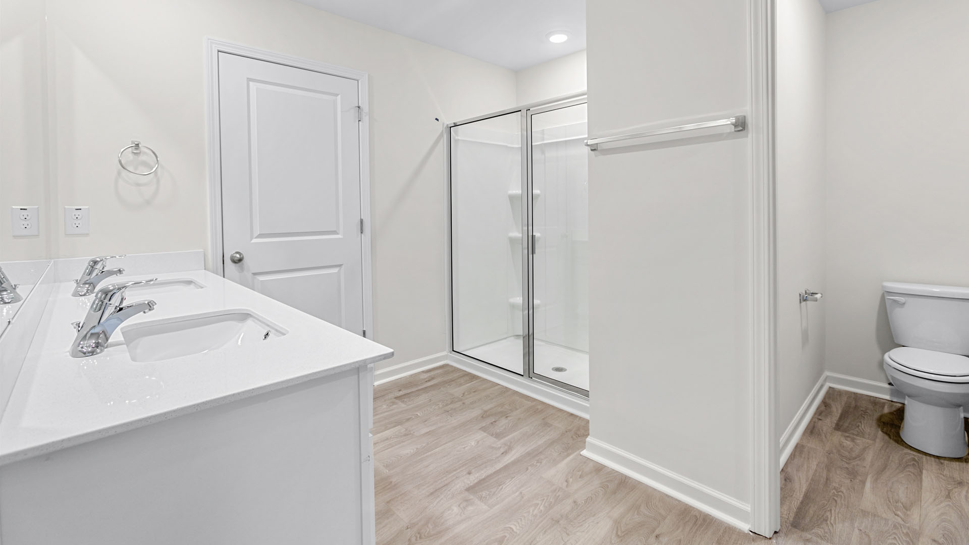 bathroom with dual sinks