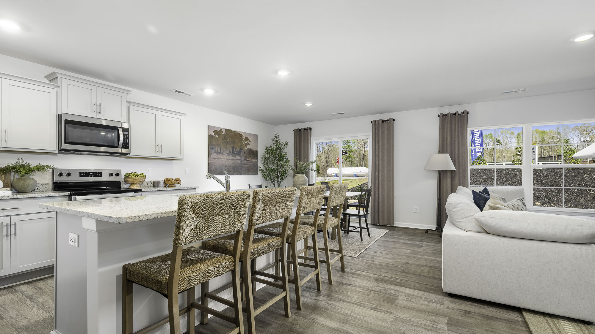 kitchen with large island