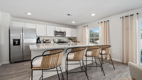 kitchen with eat in island