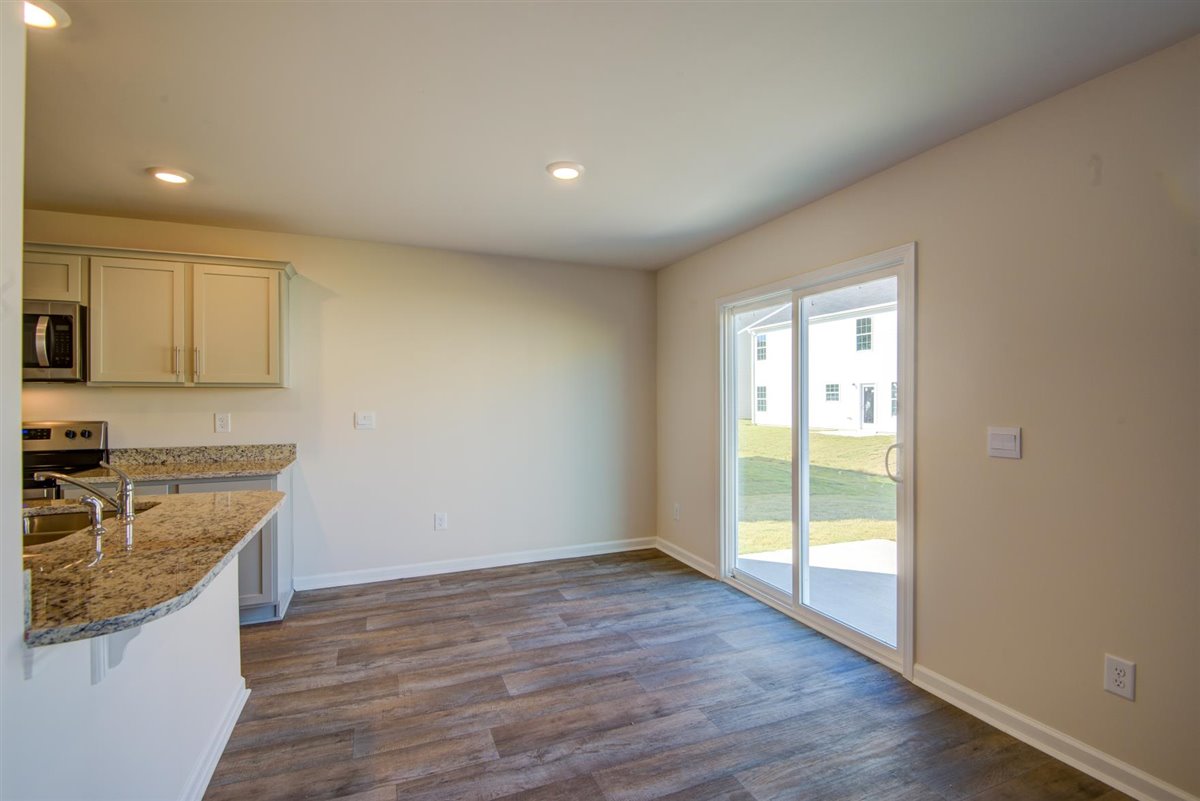 dining area with sliding glass door