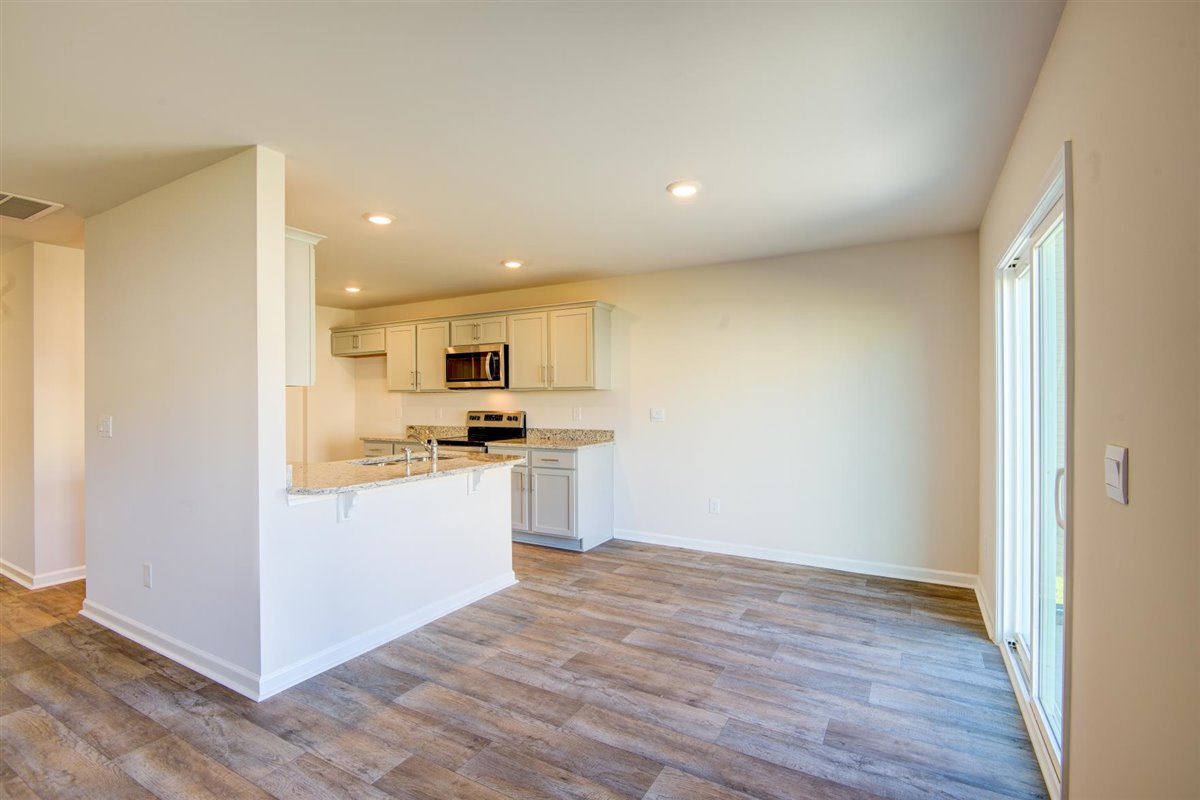 dining area with sliding glass door