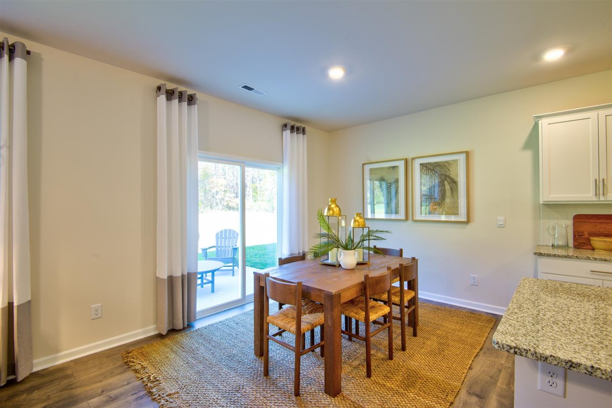 dining area with sliding glass door