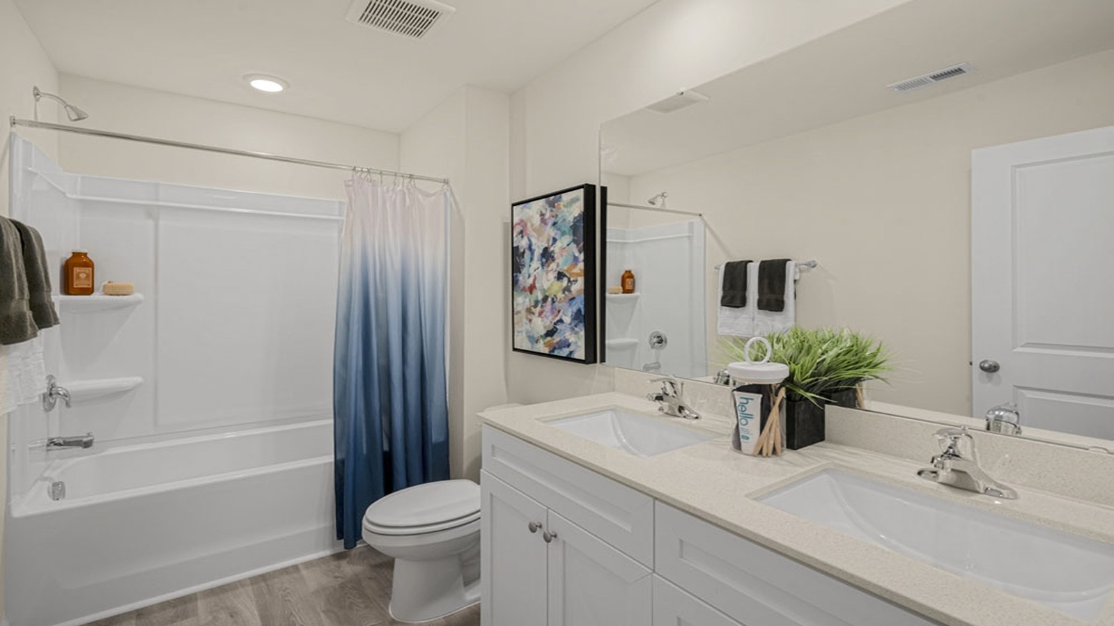 Bathroom with dual sinks