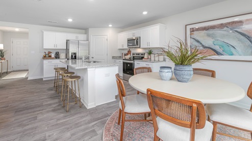 Kitchen and breakfast area