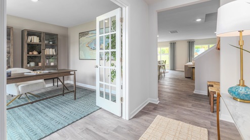 Office with french doors