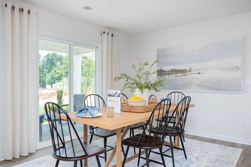 dining area with sliding glass doors